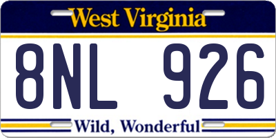 WV license plate 8NL926