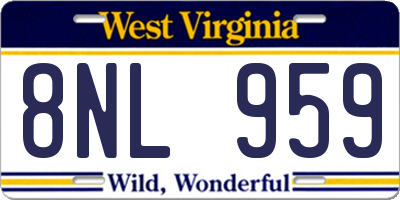 WV license plate 8NL959