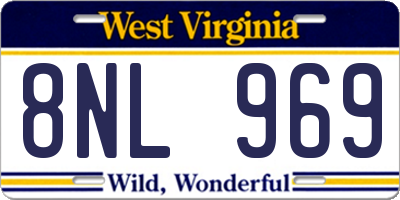 WV license plate 8NL969