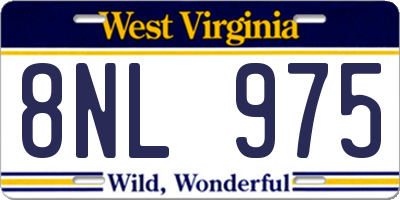 WV license plate 8NL975