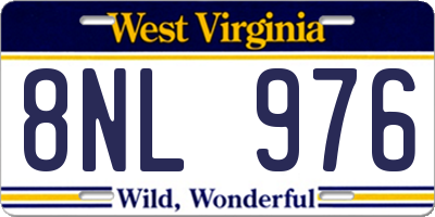 WV license plate 8NL976