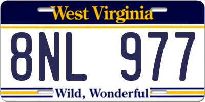 WV license plate 8NL977