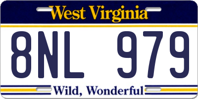 WV license plate 8NL979