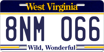 WV license plate 8NM066