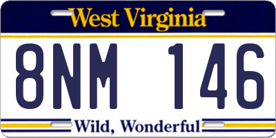 WV license plate 8NM146