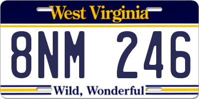 WV license plate 8NM246