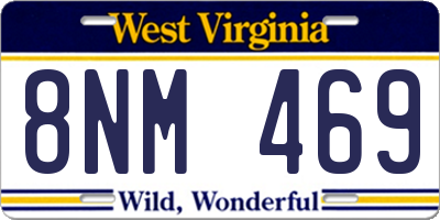 WV license plate 8NM469