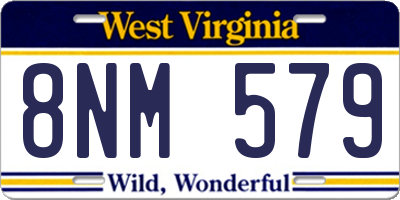 WV license plate 8NM579
