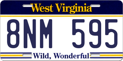 WV license plate 8NM595