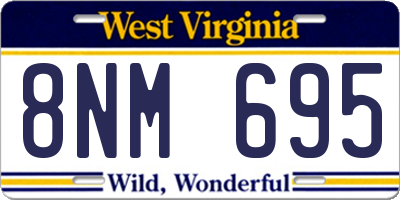 WV license plate 8NM695