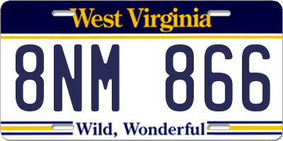 WV license plate 8NM866