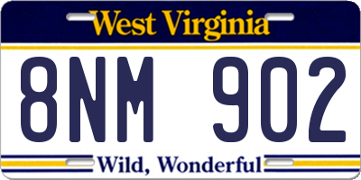 WV license plate 8NM902