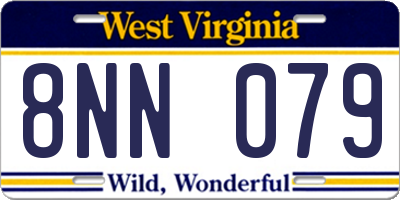 WV license plate 8NN079
