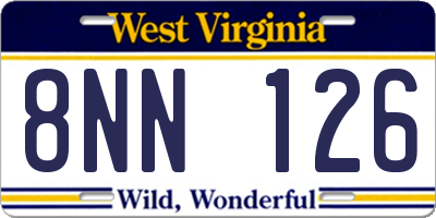 WV license plate 8NN126