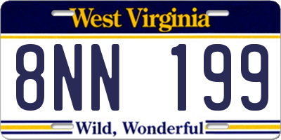 WV license plate 8NN199