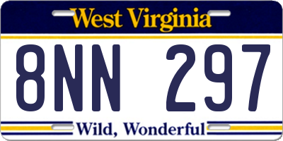 WV license plate 8NN297