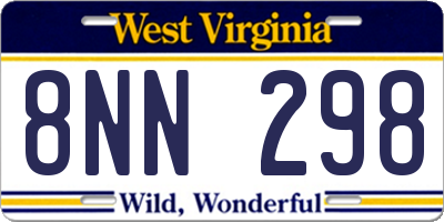 WV license plate 8NN298