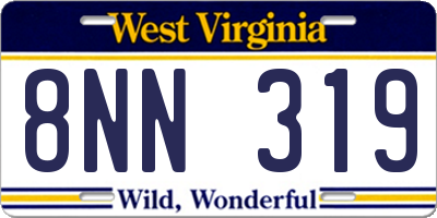 WV license plate 8NN319