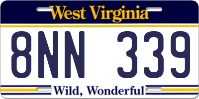 WV license plate 8NN339