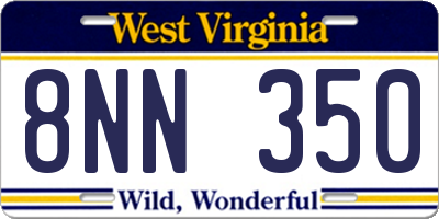 WV license plate 8NN350