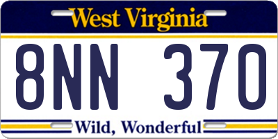 WV license plate 8NN370