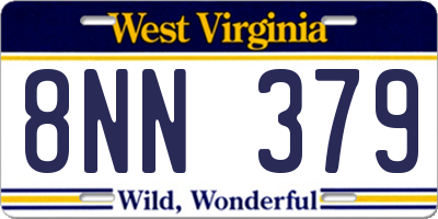 WV license plate 8NN379