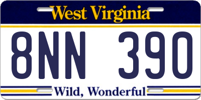 WV license plate 8NN390