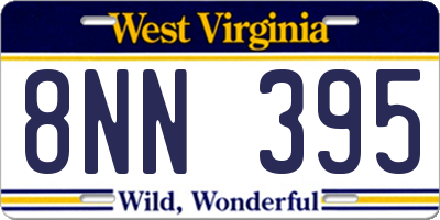 WV license plate 8NN395