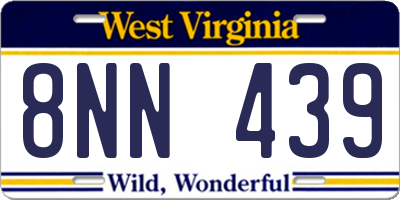WV license plate 8NN439