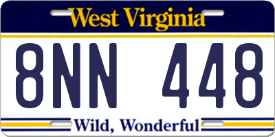 WV license plate 8NN448