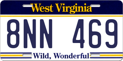 WV license plate 8NN469