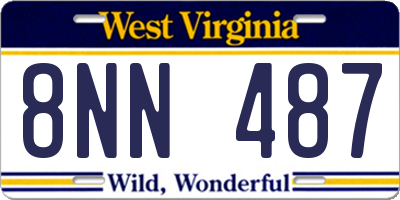 WV license plate 8NN487