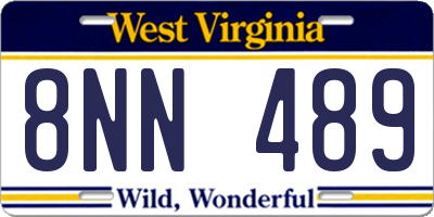 WV license plate 8NN489