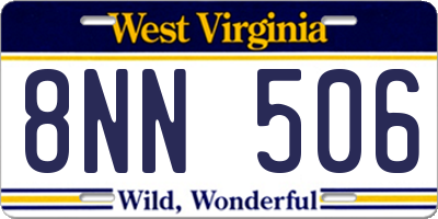 WV license plate 8NN506