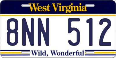 WV license plate 8NN512