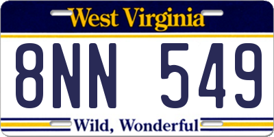WV license plate 8NN549