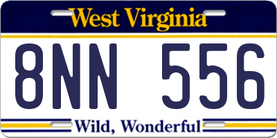 WV license plate 8NN556