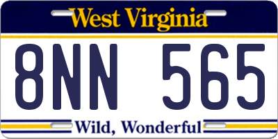 WV license plate 8NN565