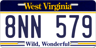 WV license plate 8NN579