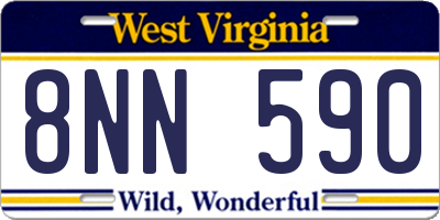 WV license plate 8NN590