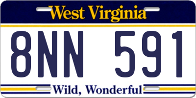 WV license plate 8NN591