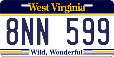 WV license plate 8NN599