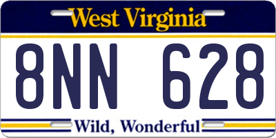 WV license plate 8NN628