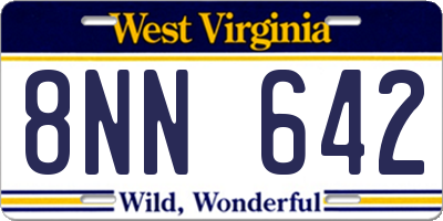 WV license plate 8NN642