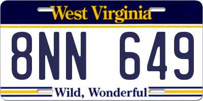 WV license plate 8NN649