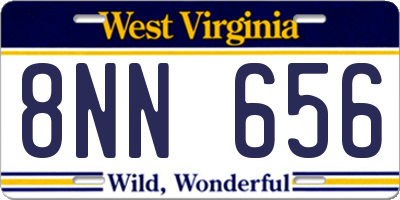 WV license plate 8NN656