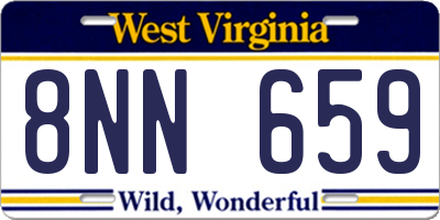 WV license plate 8NN659