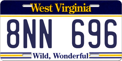 WV license plate 8NN696