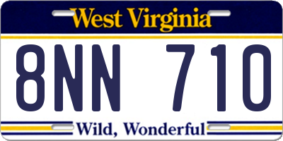 WV license plate 8NN710