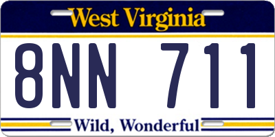 WV license plate 8NN711